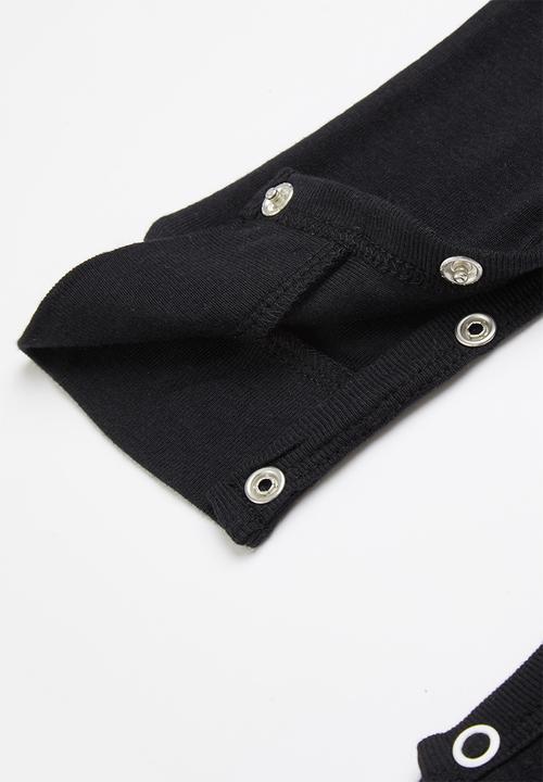 Pop Candy - Boys 2 pack romper - black & grey