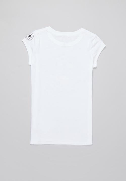 Converse - Cnvg rhinestone script ctp tee - white