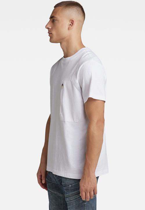 G-STAR - Zip pkt loose r t - white