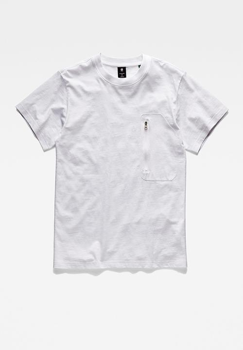 G-STAR - Zip pkt loose r t - white