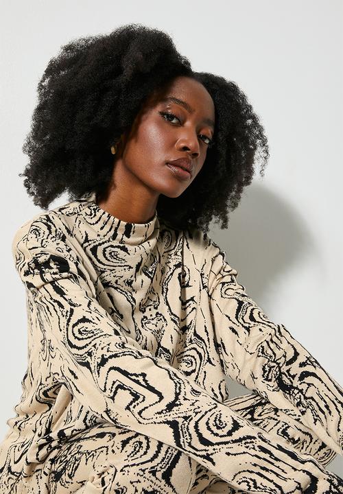 Superbalist - Premium blouson jumper -  black & neutral
