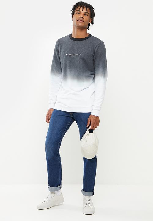 Rip Curl - Dip dye crew - black