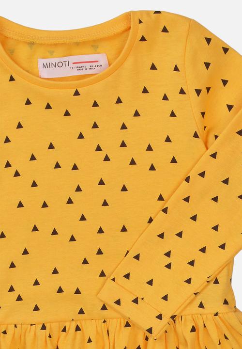 MINOTI - Aop basic dress - mustard 