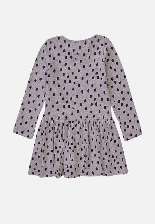MINOTI - Spot aop basic dress - grey 