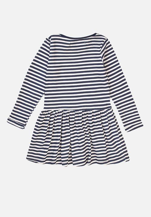 MINOTI - Stripe basic dress - black & white