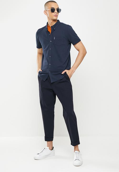 Ben Sherman - Pique shirt navy - navy