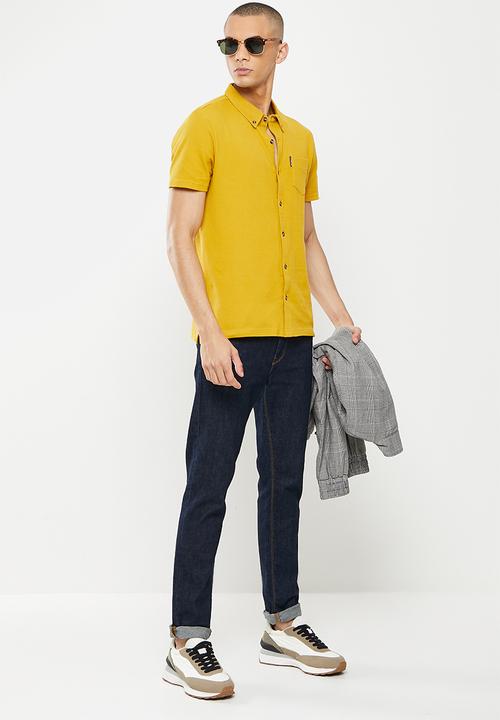Ben Sherman - Pique shirt mustard - dijon