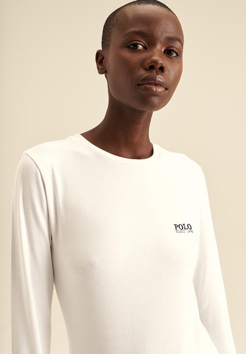 POLO - Women long sleeve logo tee - white