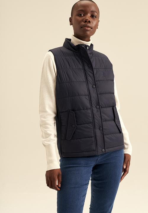POLO - Women sleeveless puffer jacket - navy