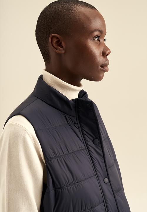 POLO - Women sleeveless puffer jacket - navy