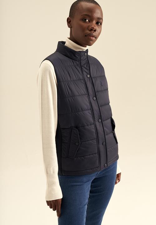 POLO - Women sleeveless puffer jacket - navy