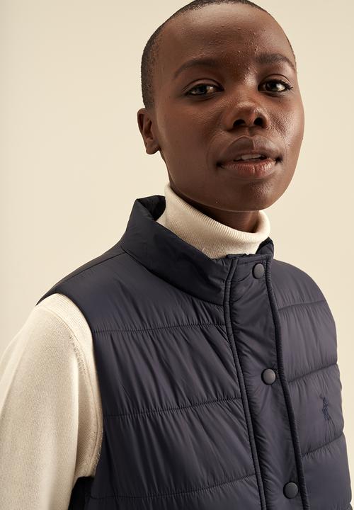 POLO - Women sleeveless puffer jacket - navy