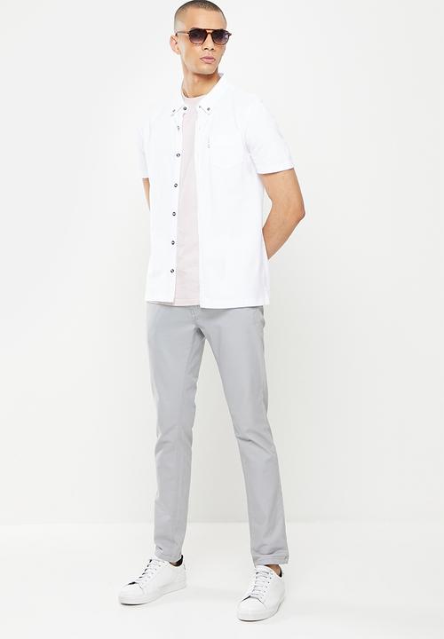 Ben Sherman - Pique shirt white - white