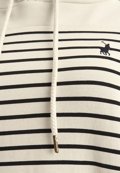POLO - Women stripe hoodie - navy & white 