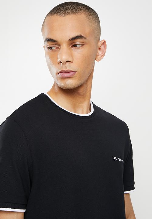 Ben Sherman - Pique crew - black