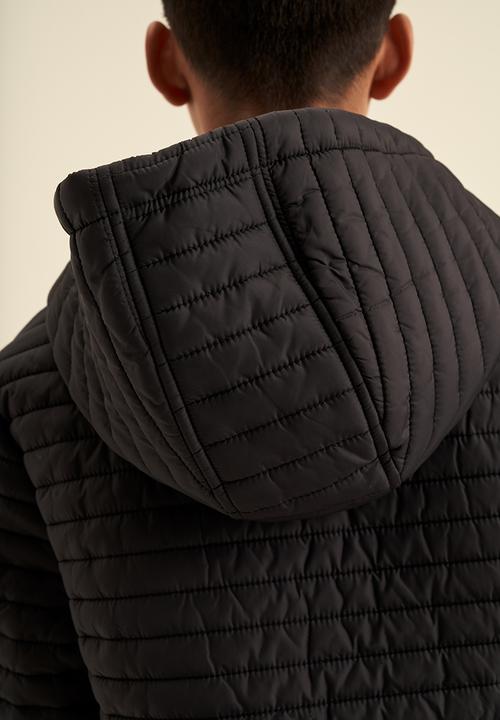 POLO - Boys hooded puffer jacket - black