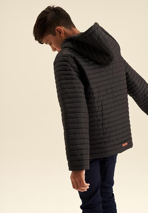 POLO - Boys hooded puffer jacket - black