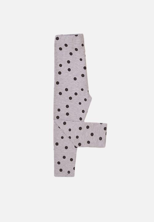 MINOTI - Baby girl polka dot basic legging - grey