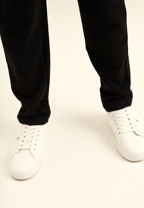 POLO - Boys crested back pocket track pant - black