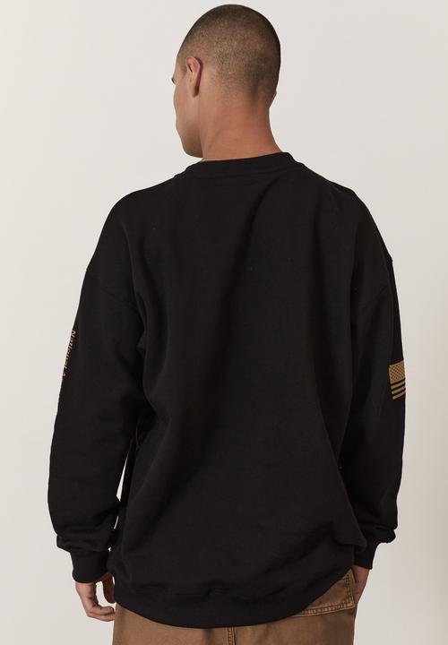 Factorie - Oversized nasa crew - black & gold nasa emb