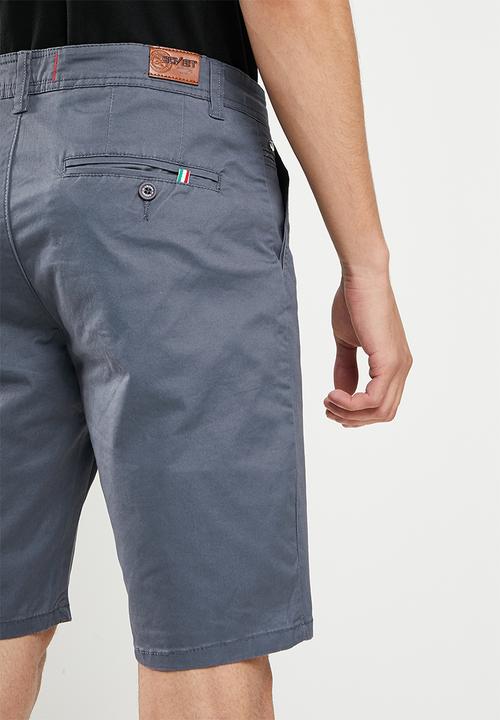 SOVIET - M raffaello cotton short - dark grey
