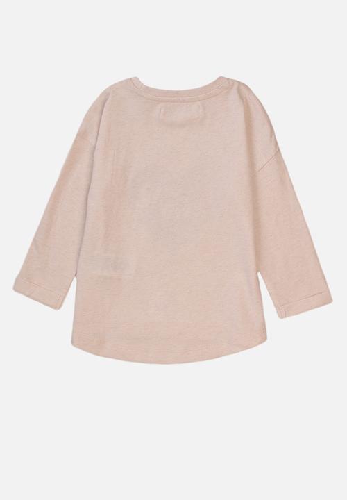 MINOTI - Love oversized drop shoulder top - pink 