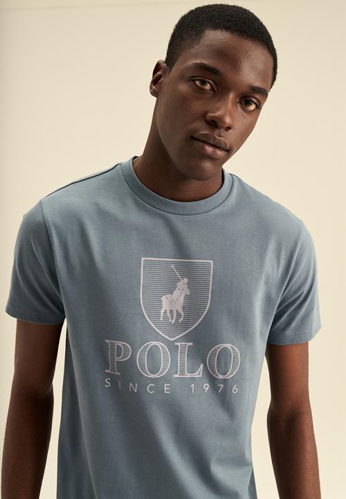 POLO - Men logo shield short sleeve tee - blue