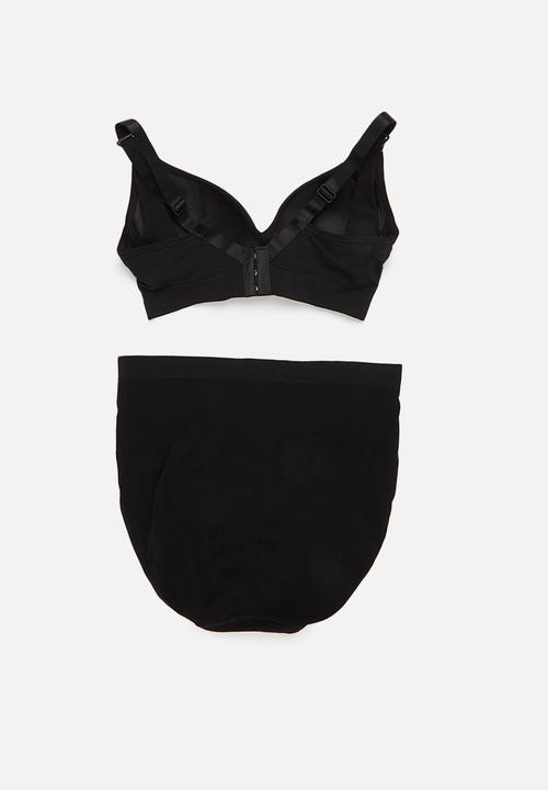 Maternity Mommy - Maternity Pamela bra & panty set - black