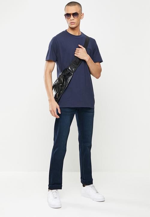 Jonathan D - Men's branded crew neck T-shirt - navy