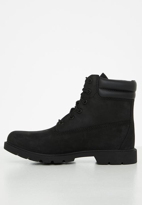 Timberland - Linden woods 6in double collar wr b - black nubuck