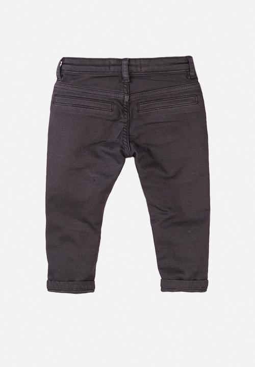 MINOTI - Woven washed pant - charcoal