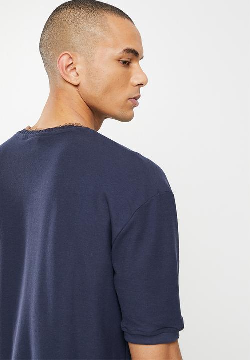 Jonathan D - Men's short sleeve pique crew neck T-shirt - navy