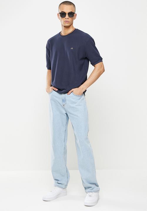 Jonathan D - Men's short sleeve pique crew neck T-shirt - navy
