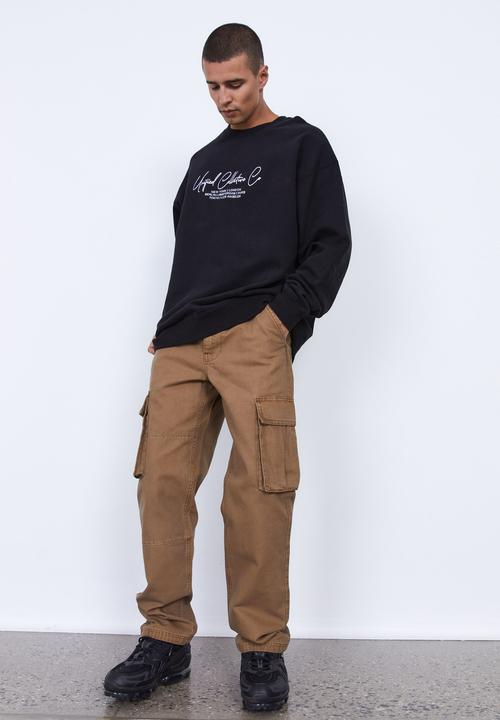 Factorie - Premium oversized graphic crew - black unified co