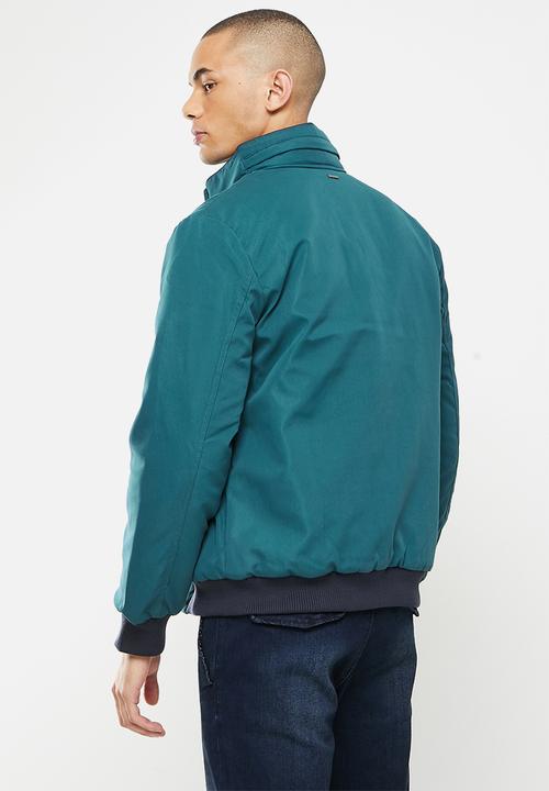 Jonathan D - Men's heavyweight zip through jacket - teal