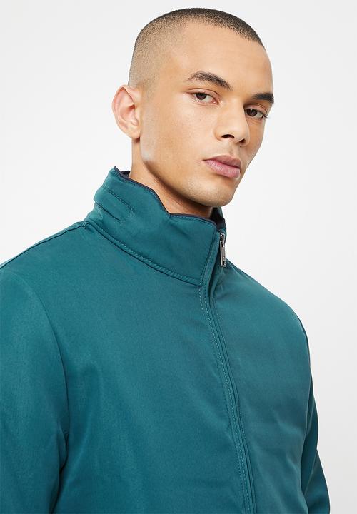Jonathan D - Men's heavyweight zip through jacket - teal