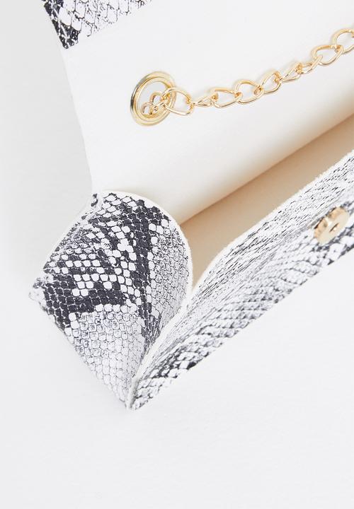 Superbalist - Snakeskin crossbody bag - grey & black