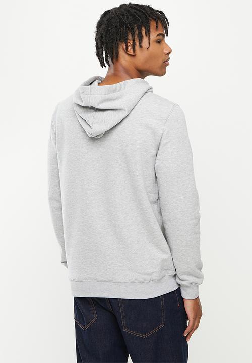 Alpha Industries - A.i block logo hoody - grey melange