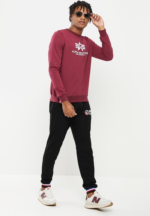 Alpha Industries - Alpha basic crew - burgundy