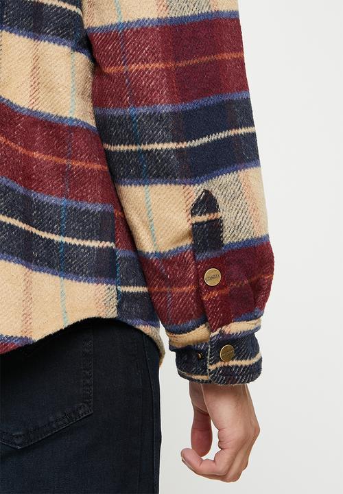 Jonathan D - Men's check heavyweight overshirt - red