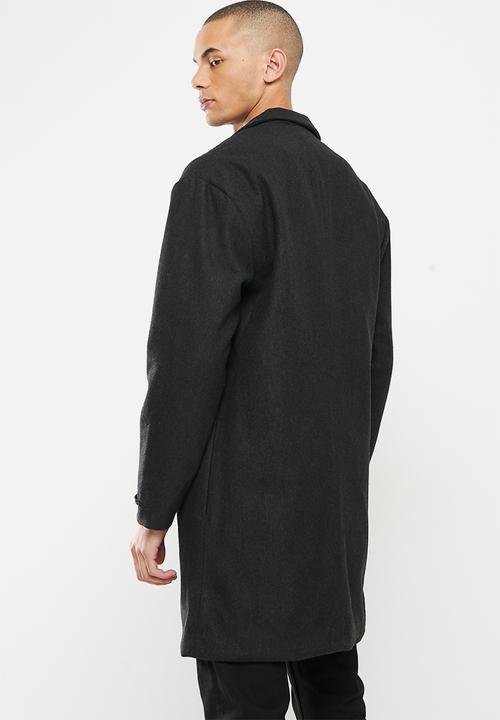 Jonathan D - Men's melton coat - charcoal