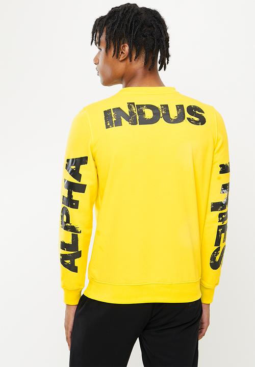Alpha Industries - A.i backprint sweat - canary