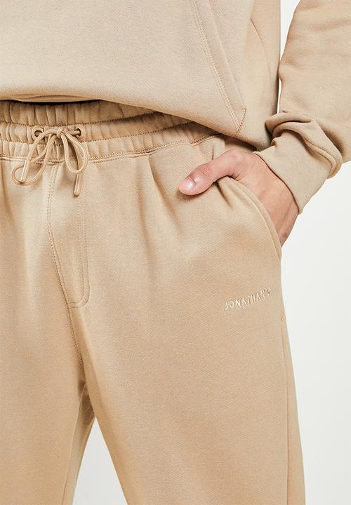 Jonathan D - Men's branded sweat pants - oatmeal