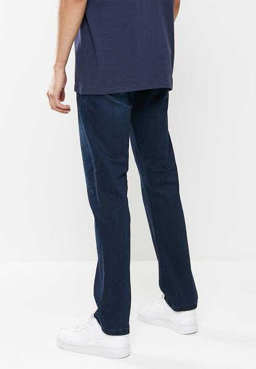 Jonathan D - Men's denim jeans with side entry pockets - blue/black