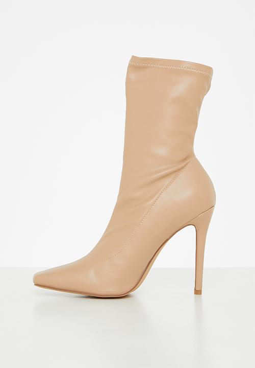 Public Desire - Lars sock ankle boot - ecru