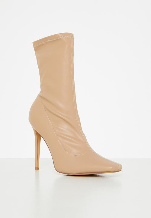 Public Desire - Lars sock ankle boot - ecru