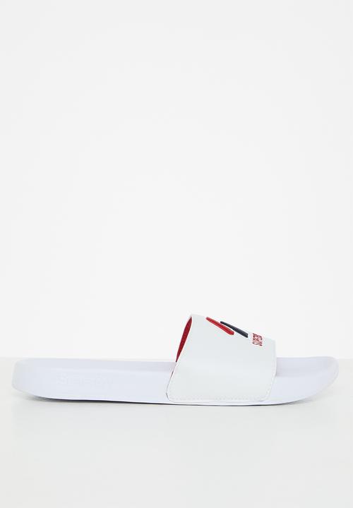 Superdry. - Core pool slide - white