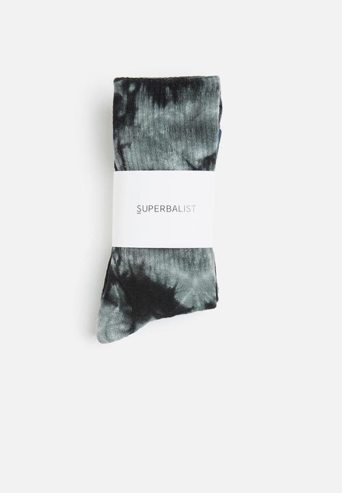 STYLE REPUBLIC - Tie dye socks 2 pack - grey & blue