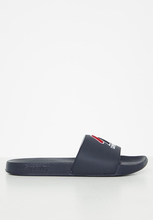 Superdry. - Core pool slide - eclipse navy