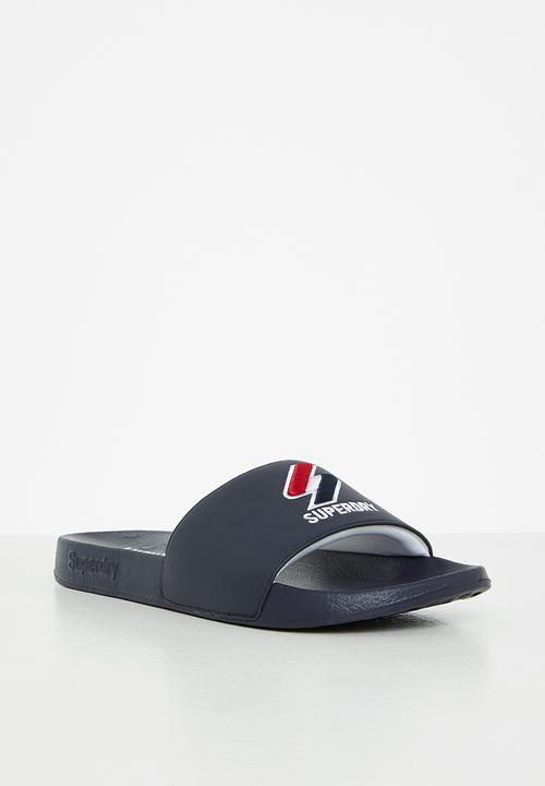 Superdry. - Core pool slide - eclipse navy